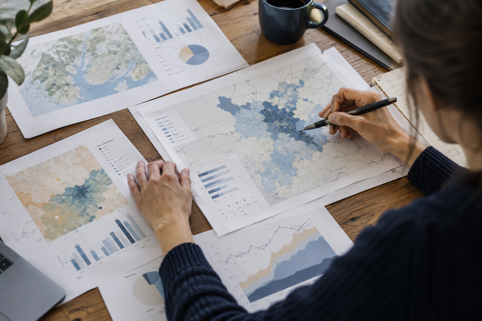 Illustrative image of data analysis and research