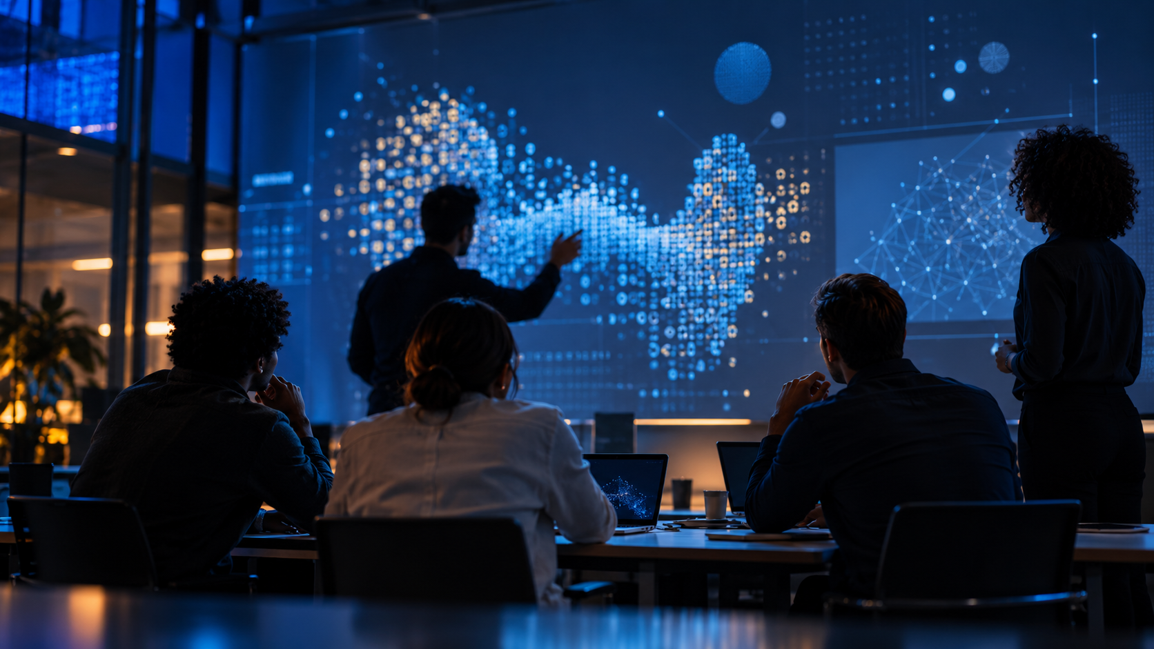Illustrative image of an organizational AI workshop