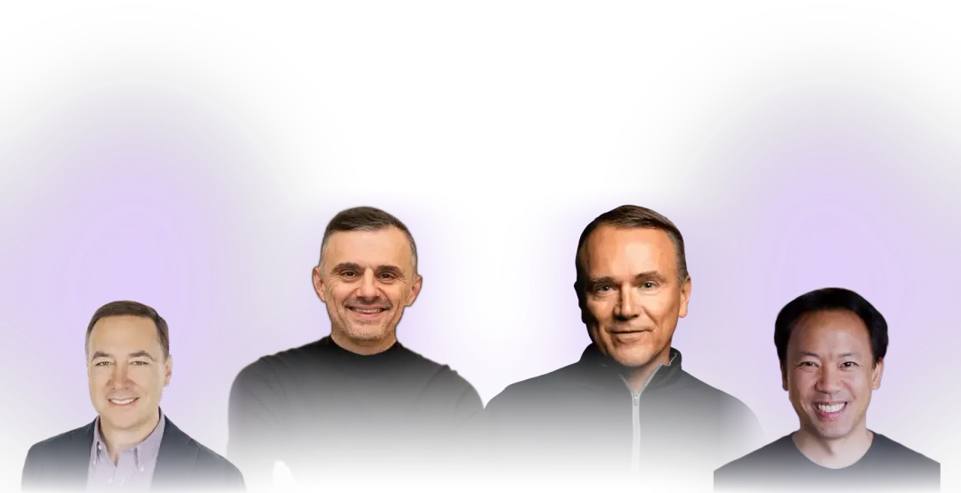 Promotional image featuring speakers at The AI Revolution