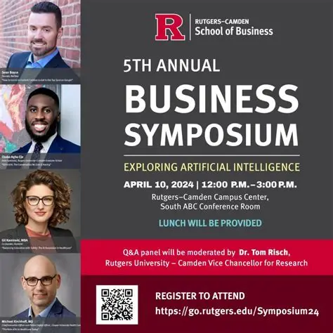 Rutgers–Camden 2024 Business Symposium event flyer featuring Ojobo Agbo Eje